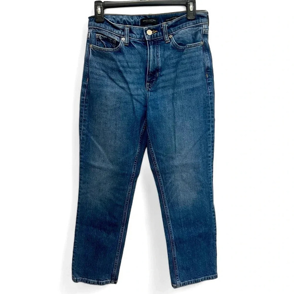 Banana Republic Premium Denim High-Rise Straight Jeans in blue size 27 - Picture 1 of 11
